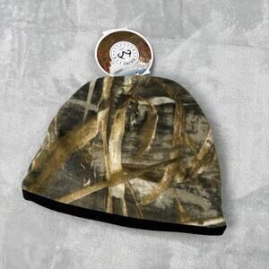 NWT Realtree Camo Fleece Beanie Outdoor Winter Hat One Size Y2K Leafs Hunter RLX